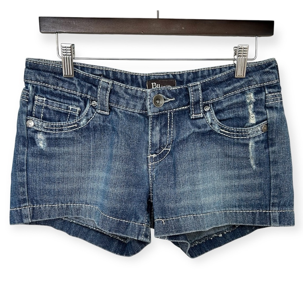 Bu by Malibu Y2K Dark Blue Jean Shorts Mini Low rise